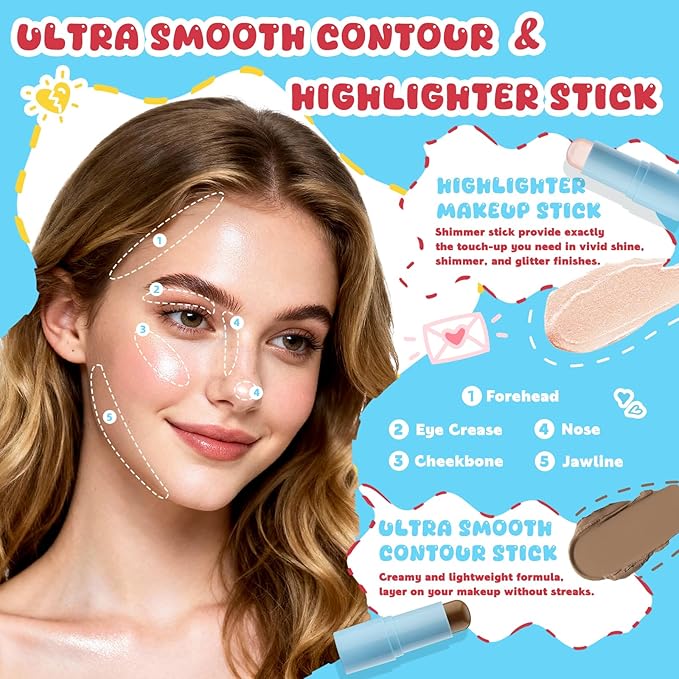 Color Nymph Makeup Sets For Teens Girls with Cutie Pie Handbag, All In One Girls Makeup Kits for Girl Women Full Kit Included Eyeshadow Blush Contour Highlighter Lipgloss Mascara Eyeliner and Mirror