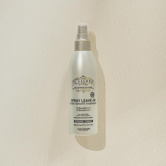 Il Salone Milano Professional 12-In-1 Leave In Hair Treatment - Heat Protectant + Detangling Spray with Frizz Control - Repairs Hair Breakage with Olive & Almond Oil (200 ml)