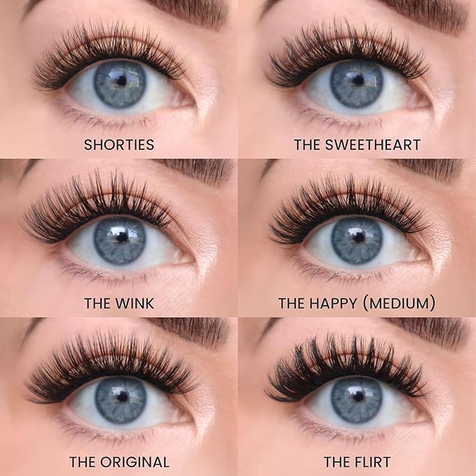 FlutterHabit Classic Collection Box, DIY Lash Extensions, Lash Clusters Kit, Up to 10 Day Wear, Natural & Classic Lashes, Salon Quality Eyelashes Extensions, 6 Sets of Lashes, No Lash Glue Included
