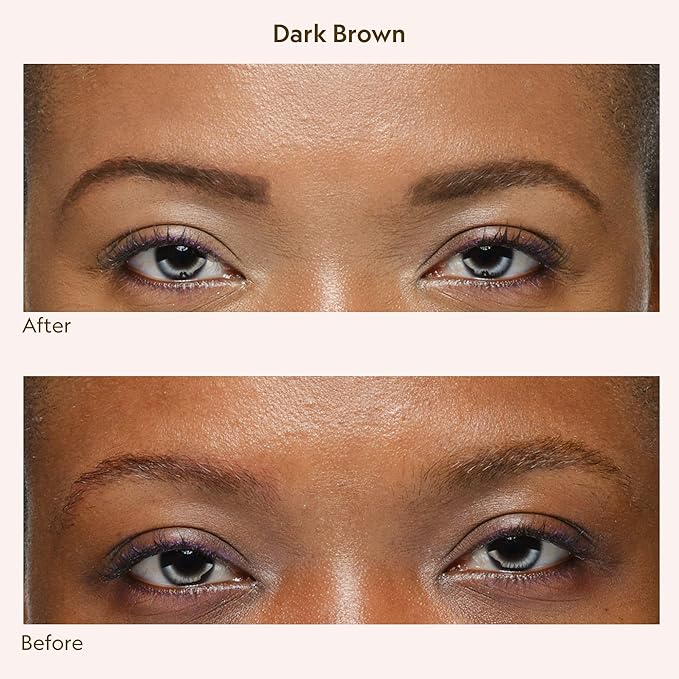 YENSA Brows On Brows Super Defining Tinted Eyebrow Gel - Long-Wear Shaping Eye Brow Gel with Superfoods for Color & Thickness - Combs, Shapes & Locks Eyebrows into Place - Dark Brown (0.17 oz)