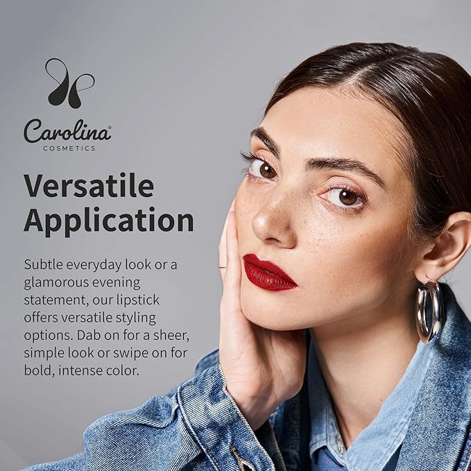 Plant-Based Moisturizing Lipstick - The Power of Red Shade 0.15oz- Hydrating with Cocoa Oil, Gluten-Free, Vegan, Non-GMO, Paraben-Free - Lightweight Cream Texture