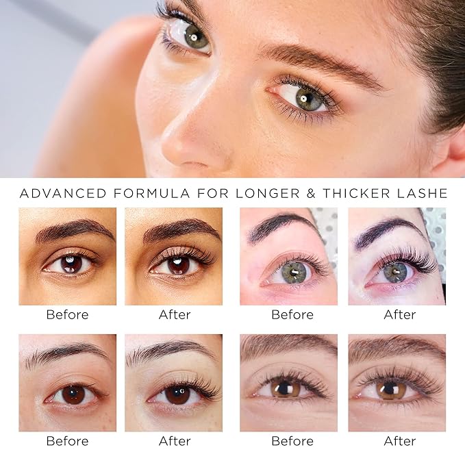 Natural Vine Eyelash Growth Serum: Lash Enhancing Serum with Advanced Formula to Boost Longer Fuller and Thicker Looking Lashes - Vegan & Cruelty-Free for Sensitive Eyes 3mL 3 Months Supply