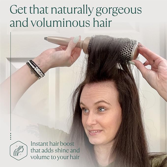 Osensia Round Brush for Blow Drying 1.3 Inch, Vented Hairbrush for Styling, Salon Blowouts, All Hair Types, Ionic, Ceramic, Builds Hair Volume, Reduces Frizz