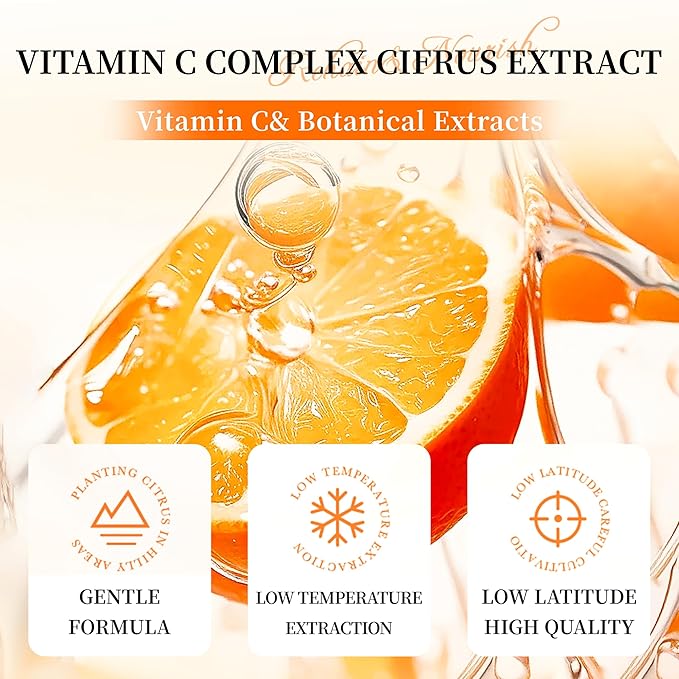 Vitamin C Skincare Trio: Face Serum, Moisturizing Cream & Hydrating Toner, 5X Vitamin C Complex with Hyaluronic Acid, Complete Daily Routine to Refresh & Nourish Skin, For All Skin Types