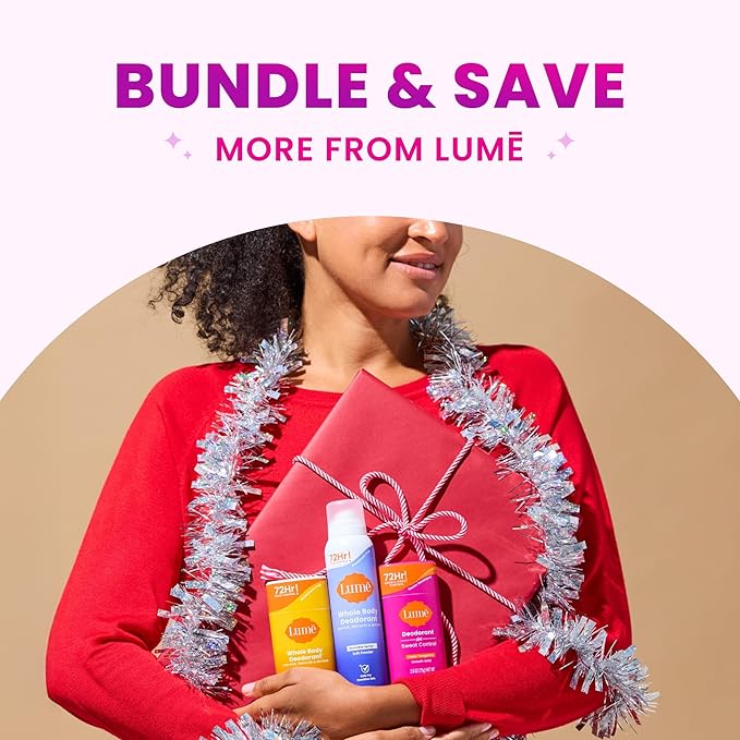Lume Whole Body Deodorant - Smooth Solid Stick - 72 Hour Odor Control - Aluminum Free, Baking Soda Free and Skin Loving - 2.6 Ounce (Pack of 3) (Fresh Alpine)