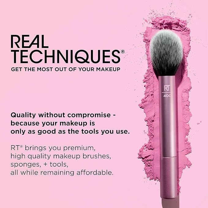 Real Techniques Wrapped In Glow Brush + Sponge 9 Piece Holiday Gift Set, Complete Makeup Brush Set, Foundation Sponge, Seamless Blending & Travel Case, Stocking Stuffer, Limited Edition, Latex-Free