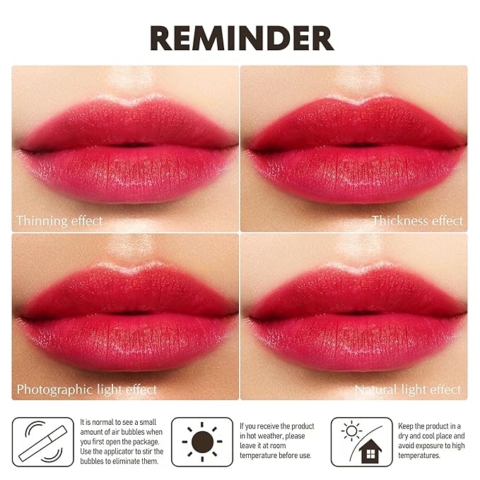 Red Pink Lipstick Moisturizing for Women Shimmer Tinted Lip Balm Hydrating Nourishing Rasberry Lip Gloss Vegan& Cruelty Free Lip Makeup, ZG116 Crystal