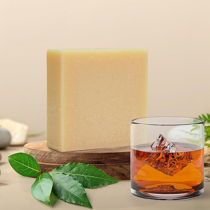 360 Feel Bay Rum Bar Soap - Made in the USA - Castile Handmade , All-Natural, Cold-Processed - Bay Rum Essential Oil - Moisturizing with a Spicy Scent - Calm - Rich, Creamy Lather - (5oz, 4-Pack)