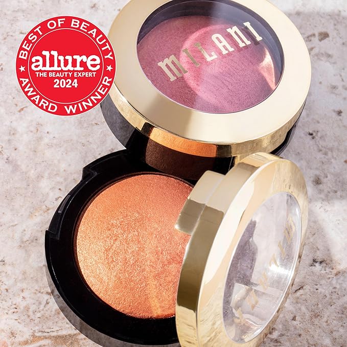 Milani Rose Blush, Powder Blush for Cheeks, Cruelty Free Makeup - Shape, Contour & Highlight Face for a Natural Matte Finish -Wild Rose