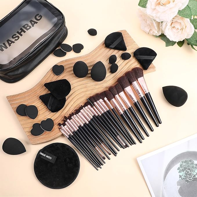 47Pcs Makeup Brush Set, Multi-functional Cosmetic Tool Professional Makeup Brushes with Cosmetic Bag for Women and Girl