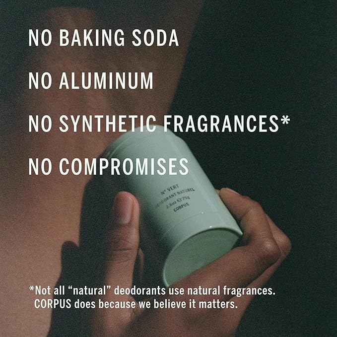 CORPUS - Natural Deodorant Stick For Sensitive Skin | Aluminium + Baking Soda Free | Unisex, Non-Toxic, Made In The USA (California)