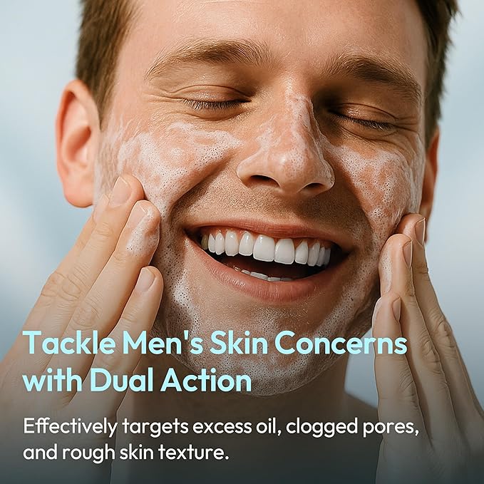 Dual Pore Cleanser, Deep Pore Cleansing & Exfoliating Salicylic Acid, Oil to Foam Daily Hydrating Facial Wash for Blackhead Oily, Dry, Sensitive Skin for men Korean Skincare 6.76 fl.oz