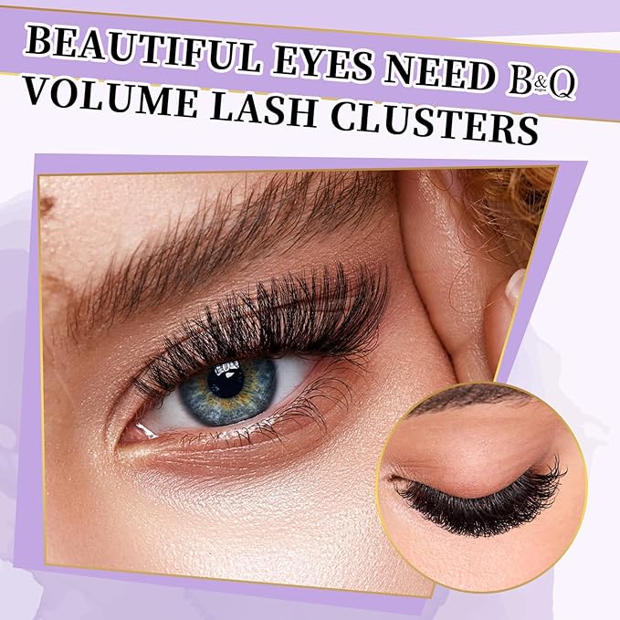 Lash Clusters F01 Fluffy Individual Lashes 84 Pcs Ultralight Eyelash Clusters DIY Cluster Eyelash Extensions at Home Wispy Lash Extension Light as Feather Cluster Lashes (F01-D-8-18mm)