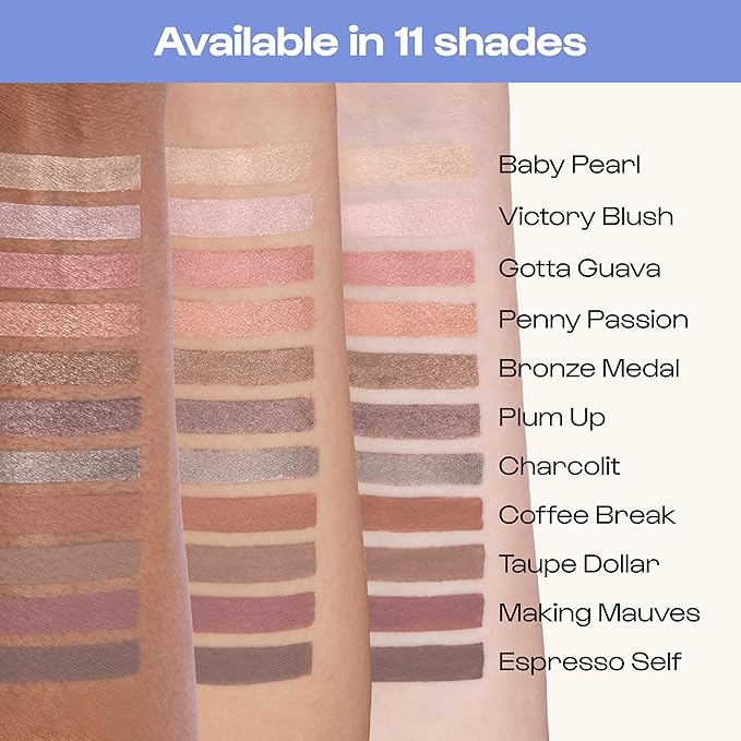 ALLEYOOP 11th Hour Waterproof Cream Eyeshadow Stick – Long-Lasting Eye Shadow Pencil & Eyeliner, Cream to Powder Stick & Highlighter – Smudge-Proof Eyeshadow Shimmer, Penny Passion Shimmer