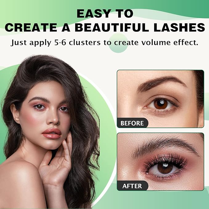 Lash Clusters 96pcs Individual Lashes Y08 D Curl 10-18MIX Cluster Lashes KEYYOU Volume Wispy Lash Extension Soft&Comfortable Easy DIY at Home(Y08 D-10-18MIX)