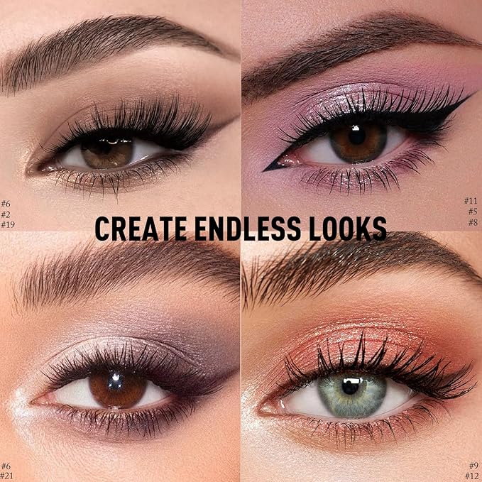 Eyeshadow Stick Rose Nude, Matte Cream Eye Shadow Stick Waterproof Pink Eyeliner Brightener Pencil Crayon Long-Lasting Eye Highlighter Makeup for Older Women Easy to Use High Pigmented