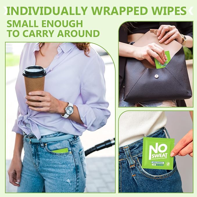 Timgle 150 Pcs Mini Travel Deodorant Wipes Individually Wrapped Armpit Antiperspirant Deodorant Sweat Body Wipes for Women Men Teens Sports Travel Clean Skin Underarm Excessive Sweating(Bright)