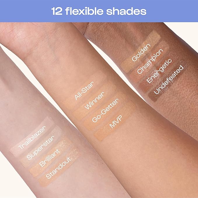 Alleyoop Game Face Makeup Concealer - Lightweight, Buildable Under Eye Concealer for Dark Circles, Hydrating Cream Formula for Women with Aloe Stem Cell - Smooth, Crease-Proof Makeup, Brilliant