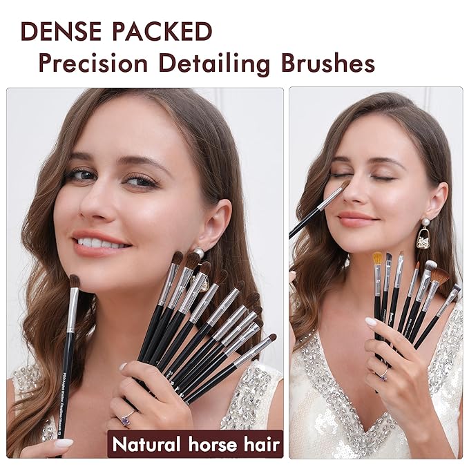 Bueart Design 36Pcs PRO Grade Natural Goat Hair Pony Bristles Makeup Brushes Set with Super Holder Professional-Grade Precision & Luxury Brush for beauty enthusiasts&professionals Makeup Artist