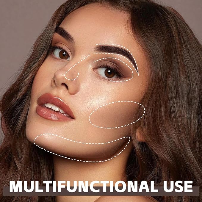 2-Color Eyebrow Powder Kit, Brow Powder with Eyebrow Brush, Long-lasting Waterproof Highly Pigment Eyebrow Makeup, Eye Brow Powder for Women