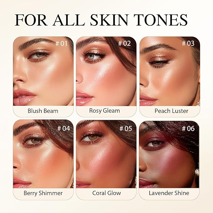 Luminous Blush Powder-Multi-Use Formula, Ultra-Fine & Smooth, Longer-Lasting Wear with Natural Luminous Glow (05#)