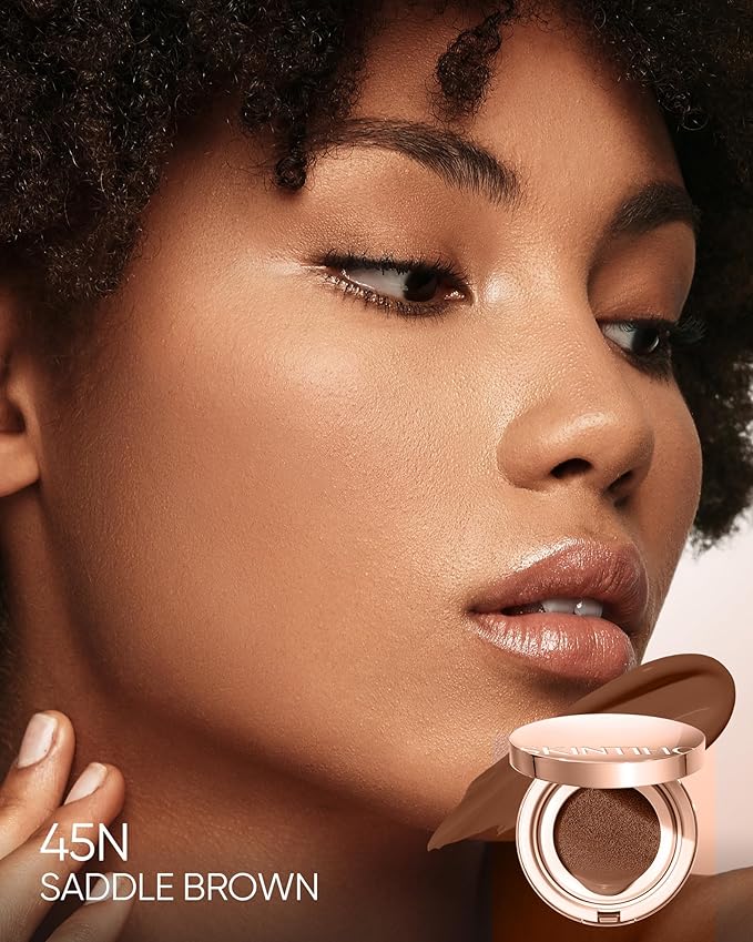 Full Coverage Cushion Foundation, Weightless, Skin Fit, Satin Glow Finish, Oil-Control Waterproof Foundation, Sweatproof Flawless BB Cream CC Korean Makeup