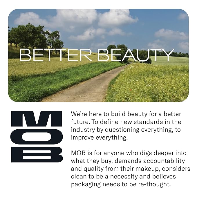 MOB Beauty Cream Clay Eyeshadow M107 – Golden Wheat | Skincare-Infused, Vegan, Cruelty-Free, Blendable Cream-to-Velvet Finish, Buildable Pigment, Clean Eyeshadow in Sustainable, Biodegradable Compact