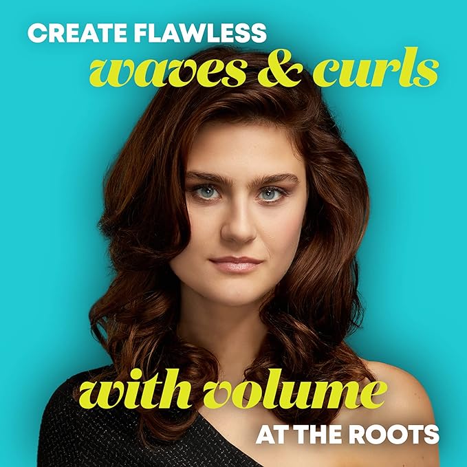 Revamp Progloss Volume & Wave Ceramic Heated Brush – Curling Iron Brush with Retractable 1.25” Bristles, Ceramic Barrel Infused with Progloss Oils for Frizz-Free Shine – Auto-Off & 9’ Swivel Cord