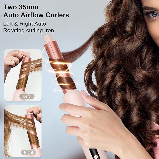 9 in 1 Wrap Air Hair Styler & Blow Dryer Brush - 110,000 RPM High-Speed, Foldable Ionic Hot Air Styler for Fast Drying, Volumizing & Curling, Multi-Styling Tool (Holiday Gifts for Women)