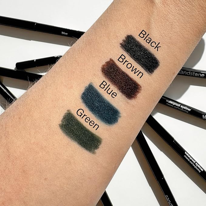 Waterproof Eyeliner Pencil - Vegan Hypoallergenic for Sensitive Eyes - Smudge Proof Gel-Eyeliner - Hypoallergenic Makeup (Green)