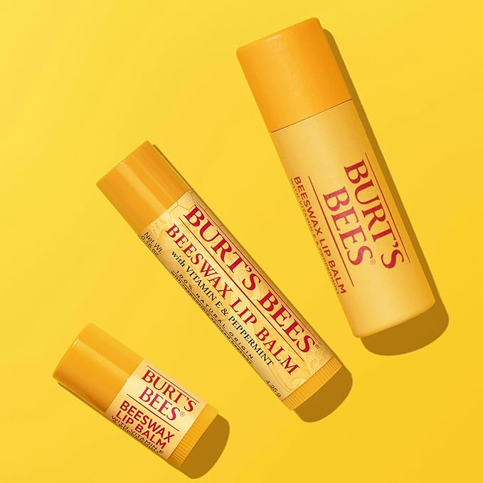 Burt's Bees Back To School Gift Ideas, Lip Balm - Original Beeswax 12 Count Pack in Bulk, Lip Moisturizer With Responsibly Sourced Beeswax, Natural Origin Conditioning Lip Treatment, 12 Tubes, 0.15 oz