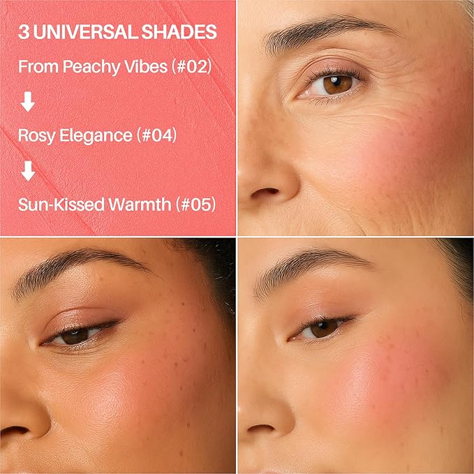 MONDSUB Jelly Cream Blusher #04 Rose MadderCream Hybrid Blush, Creamy & High-Pigment Formula, Use for Cheeks & Eyes, Long-Lasting Rose Red, Skin-Loving Ingredients, 0.18oz