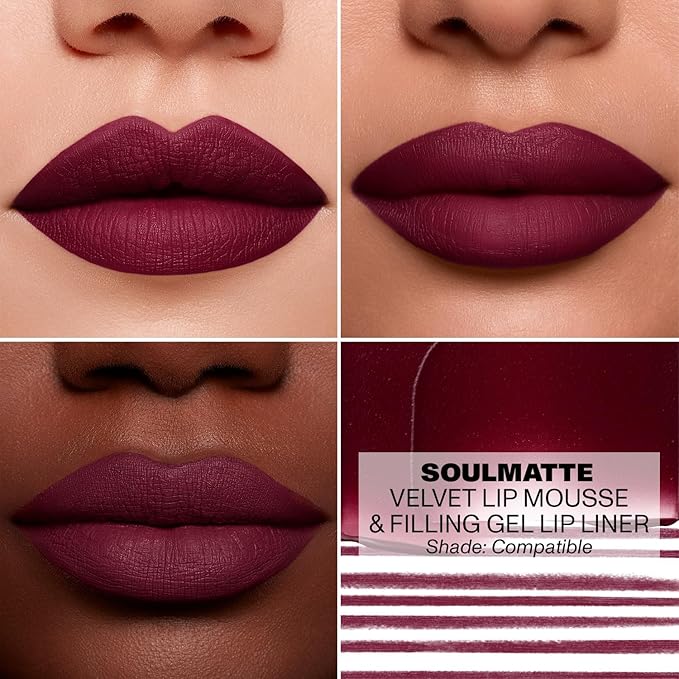 Morphe Soulmatte Filling Gel Lip Liner - Ultra Creamy Lip Liner with a Matte Formula - Defines, Contours & Reshapes Lips for a Soft Focus, Long-Lasting Finish - Compatible (0.007 oz)