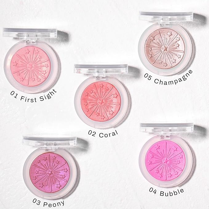 UCANBE Baked Blush for Cheek, Glow Blushing Palette - Seamless Silky Blendable Powder Blush Makeup Palette, Delivering Long Last Natural Ruddy Complexion, 02 Coral