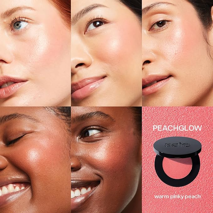 Saie Glow Sculpt Multi-Use Highlighter + Cream Blush Refill - Lightweight with Hyaluronic Acid + Micropearl for Radiant, Glowing Skin - Peachglow (.02 oz)