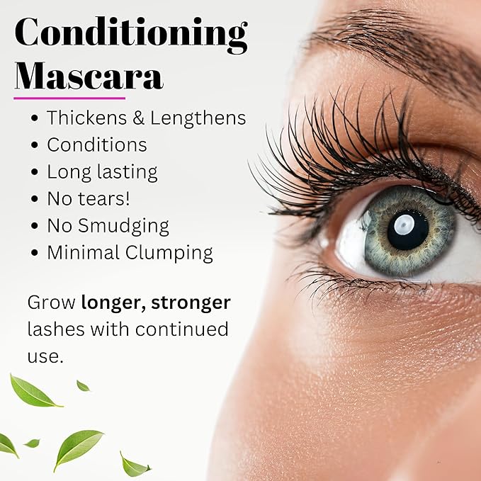 Fifth & Skin NATURLASH Natural Mascara (BROWN) - Hypoallergenic for Sensitive Eyes – Vegan, Cruelty, Gluten & Paraben Free - Nourish, Lengthen & Thicken Lashes