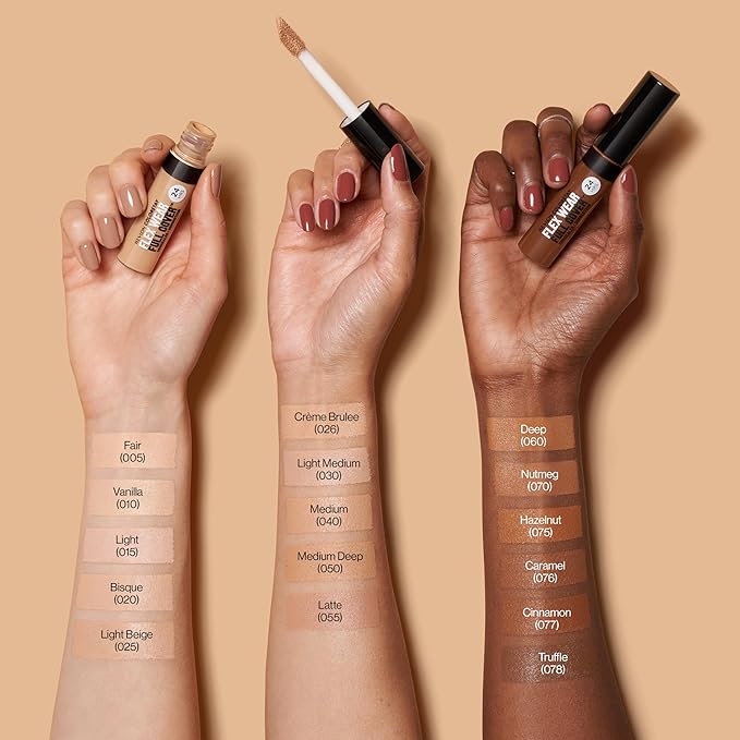 Revlon ColorStay Flex Wear, Full Cover Non-Creasing Concealer, Infused with Hyaluronic Acid & Vitamin E, Flexible Longwear, 005 Fair, 0.34 Fl Oz