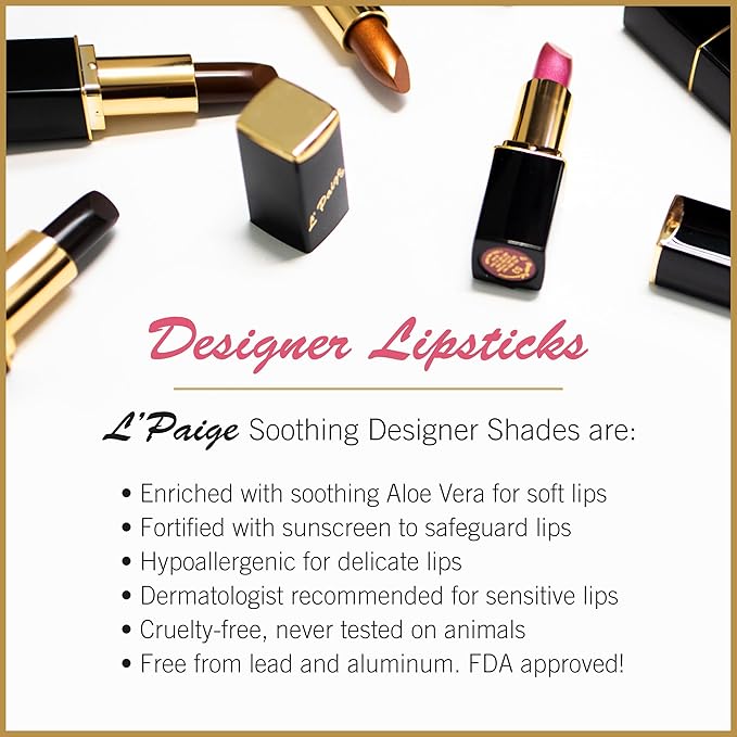 L'Paige L10 - YELLOW/WHITE Split-Stick Lipstick, Aloe Vera Based, Long-lasting, Moisturizing