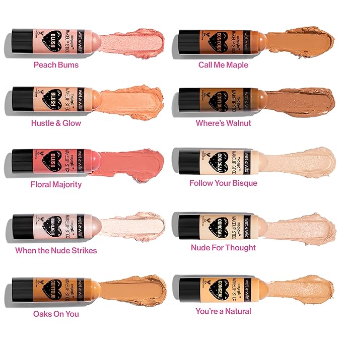 wet n wild MegaGlo Makeup Stick, Buildable Color, Versatile Use, Cruelty-Free & Vegan - Floral Majority