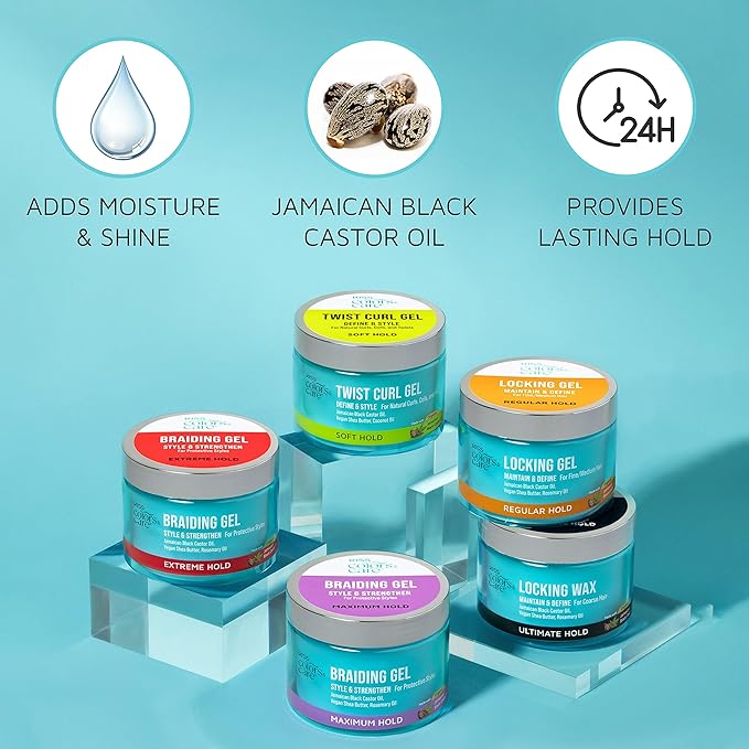 KISS COLORS & CARE Ultimate Hold Locking Wax, 6 oz. - starts and maintains locs with long lasting hold and no build up. Ideal for thicker hair textures