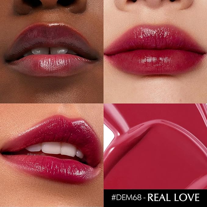 3Pc Hydrate Lipstick for Women Dark Red Hot Pink Nude Pink Moisture Lipstick Lip Gloss Long Lasting Lipsticks for Dry Lips, DM68/89/95
