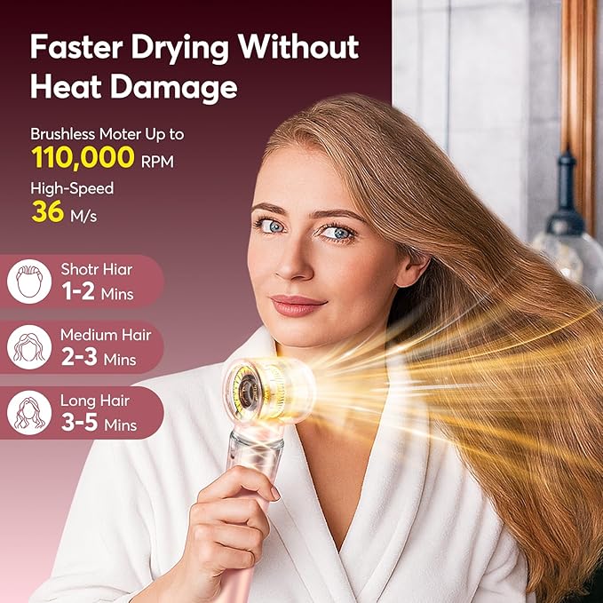 5 in 1 Air Wrap Hair Styler with Travel Bag- Professional Frizz-Free Auto Wrap Curler, High-Speed Hair Dryer, Straightening & Blow Dryer Brush for Multiple Styling, No Heat Damage, Gift for Women