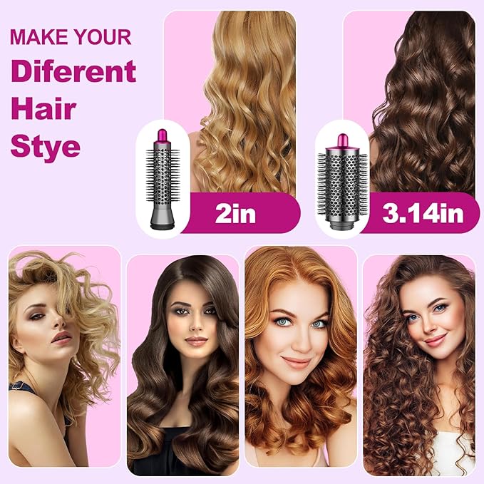 Small Round Volumizng Brush Attachment for Dyson Airwrap HS01 HS05 HS08, 20MM Smaller Tiny Round Brush Volume Boost Short to Medium Length Hair, Bangs to Creates Defined Bouncy Curls