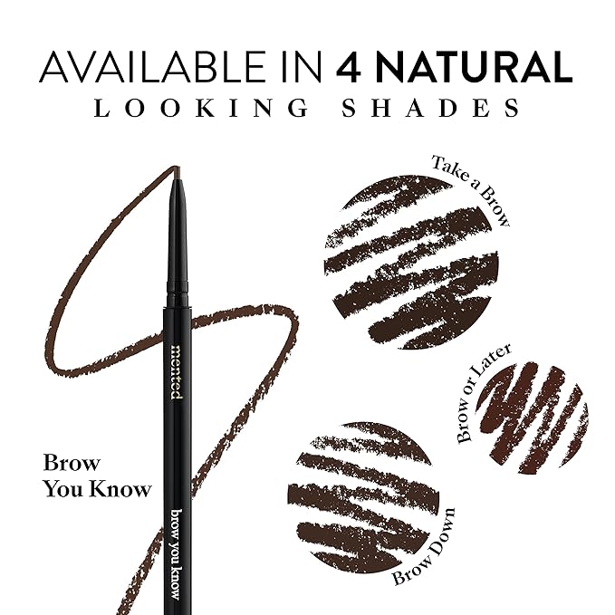 Waterproof Eyebrow Pen with Brush, Brow Pencil & Lash Spoolies for Eyelash Extensions, Eye Brow Pencils for Women, Eyelash Brush & Spoolie Combo, Eyebrow Makeup Tool Set, Brow You Know (Light Brown)