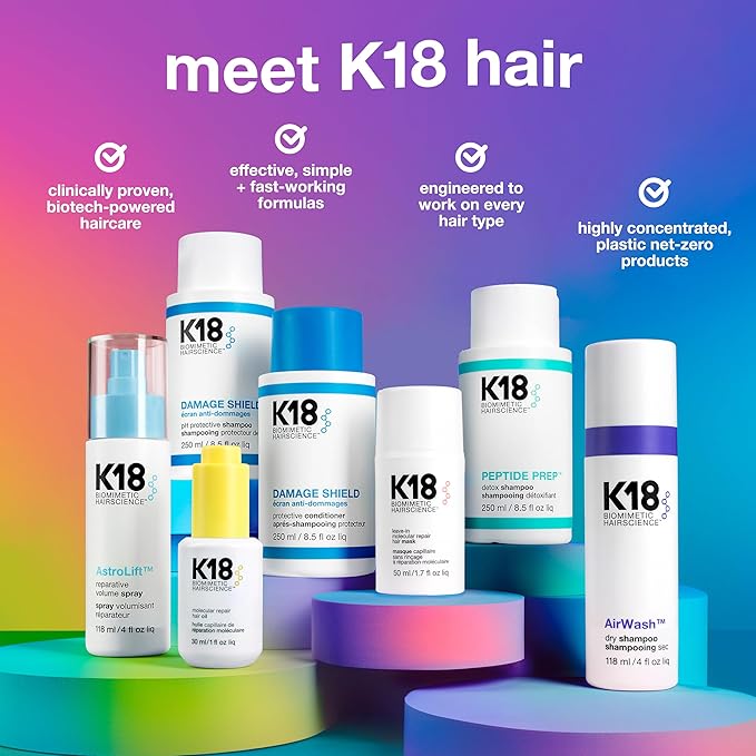 K18 Molecular Repair Hair Oil, Weightless Oil for Stronger, Healthier Hair, Suitable For All Hair Types, 1 Fl Oz
