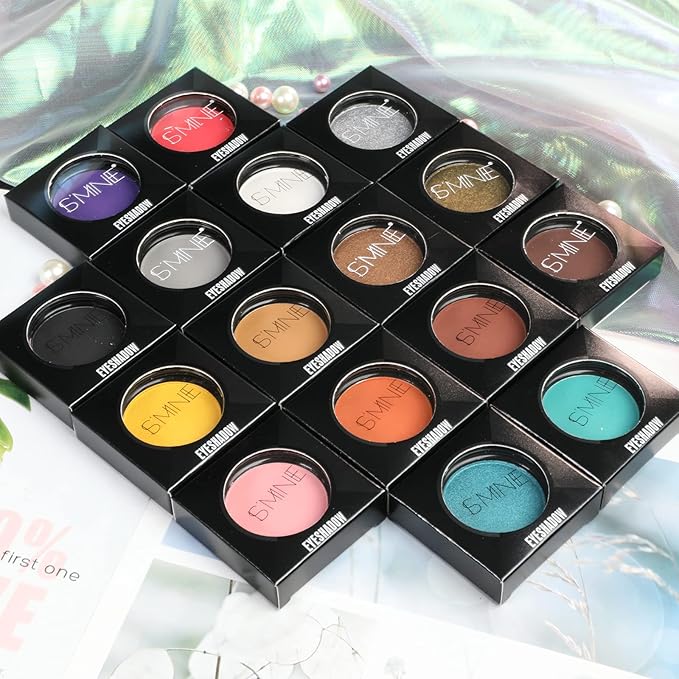 IS'MINE Single Eyeshadow Powder Palette, Matte Red, High Pigment, Longwear Eye Makeup for Day & Night