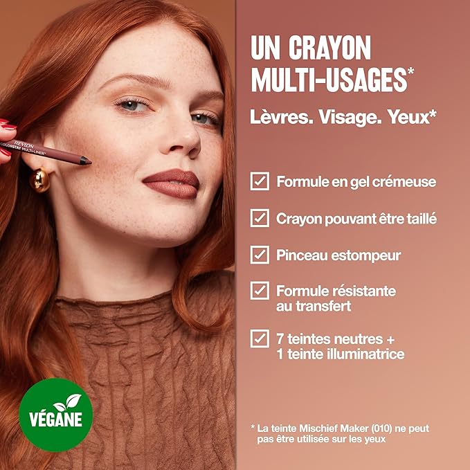 Revlon ColorStay Multi-Liner, Creamy Formula, Multiuse For Lips, Eyes & Face, Precision Brush for Easy Blending, 005 Off Roading