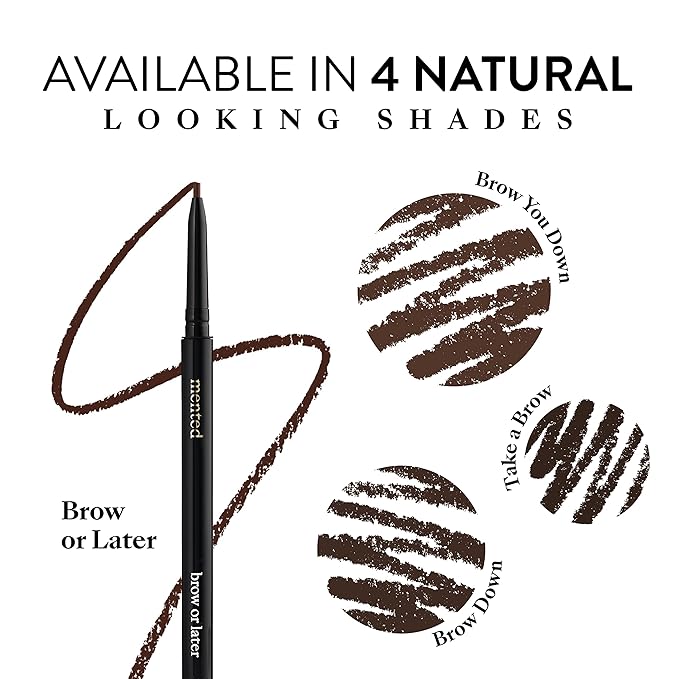 Waterproof Eyebrow Pen with Brush, Brow Pencil & Lash Spoolies for Eyelash Extensions, Eye Brow Pencils for Women, Eyelash Brush & Spoolie Combo, Eyebrow Makeup Tool Set, Brow Or Later (Medium Brown)