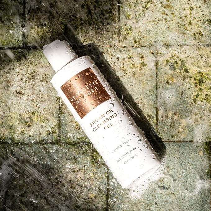 Georgette Klinger Argan Oil Cleansing Gel - Nourishing, Moisturizing, Antioxidant-Rich, With Deeply Healing Argan, Olive, And Bergamot Dissolve Existing Oils And Wash Away Dirt, Makeup - 6.7 oz