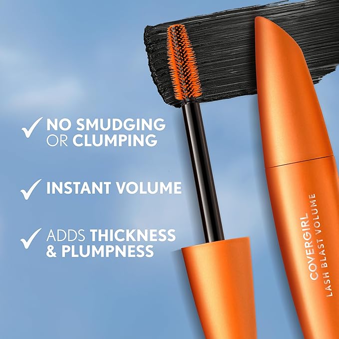 COVERGIRL Lash Blast Volume Mascara, Long-Wearing, Smudge-Proof, Cruelty Free - Black (Pack of 1)